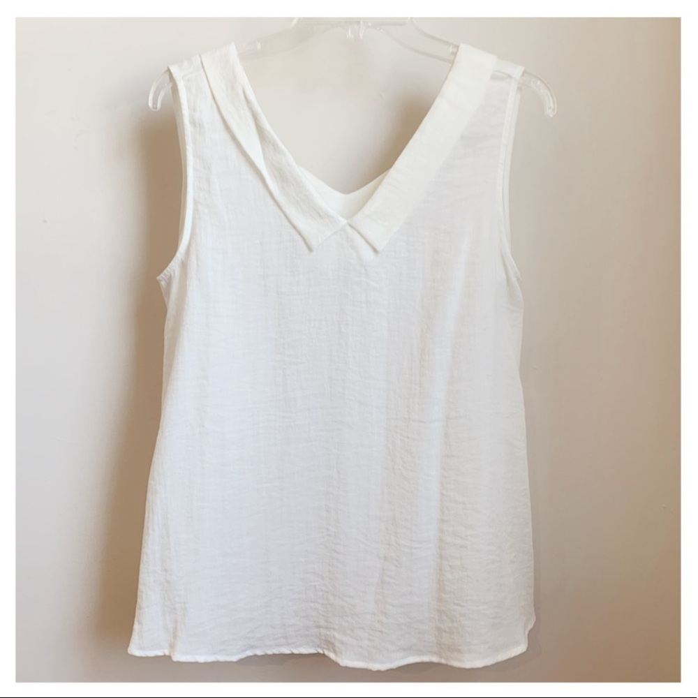 FRNCH White V Neck V Back Sleeveless Top Nordstrom